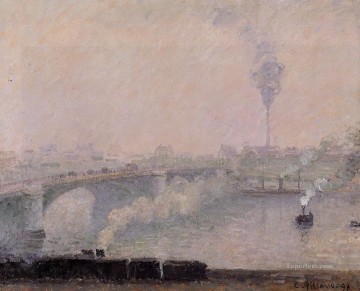 Camille Pissarro Painting - Efecto niebla de Rouen 1898 Camille Pissarro
